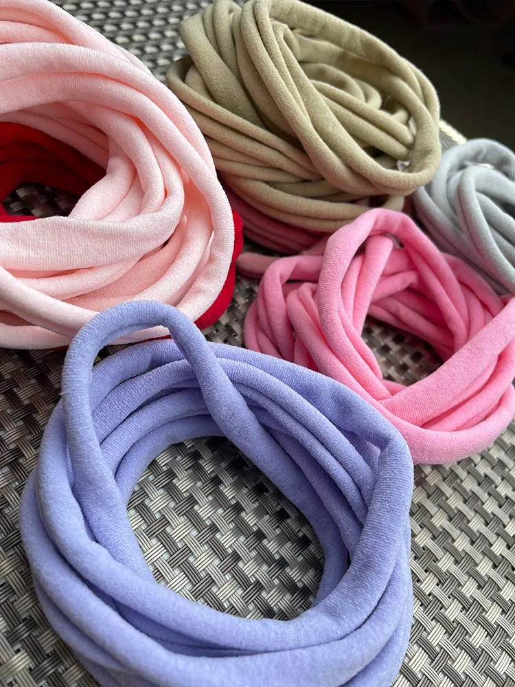 Essential 10-pack of soft nylon headbands, comfortable kids' hair accessories
