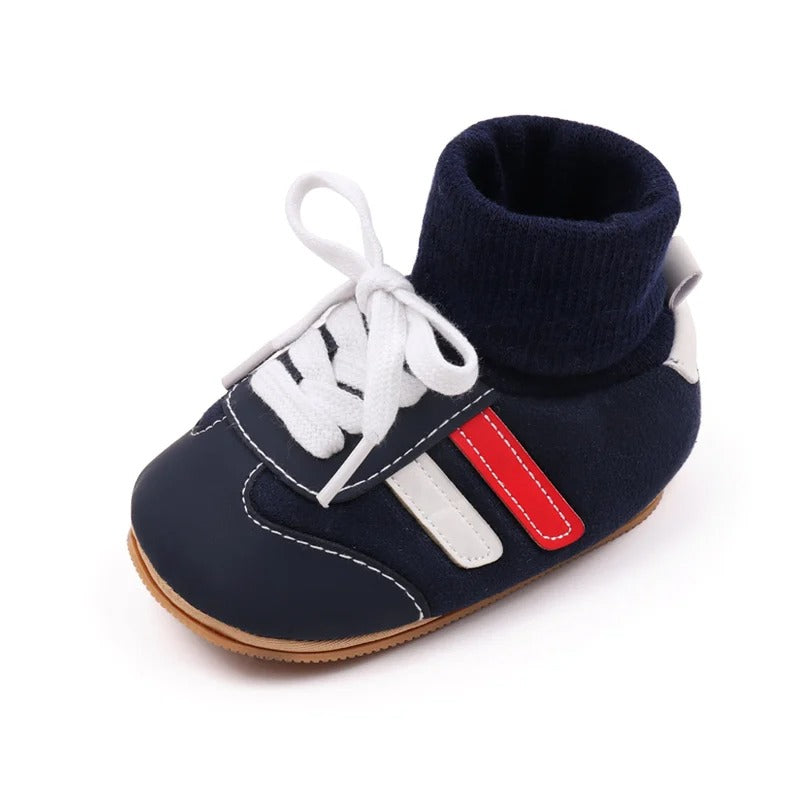 Newborn anti-slip soft sole infant crib shoes, essential and comfortable baby fashion footwear.