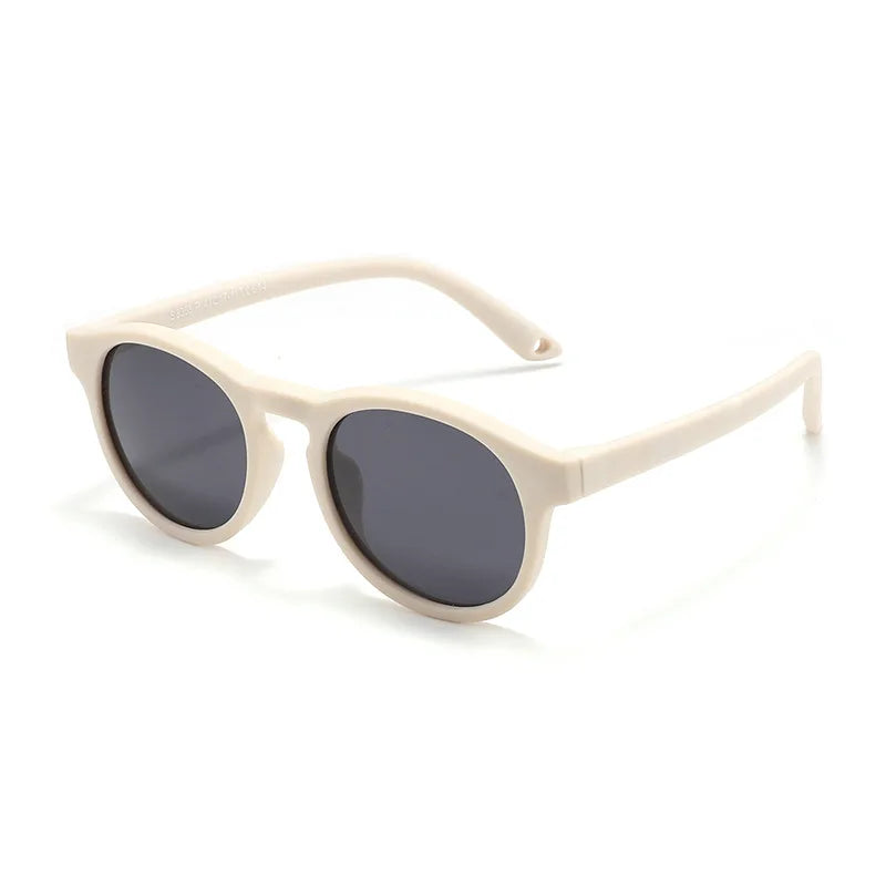 Assortment of baby polarized UV400 sunglasses in various vibrant colors, perfect for different toddler styles.