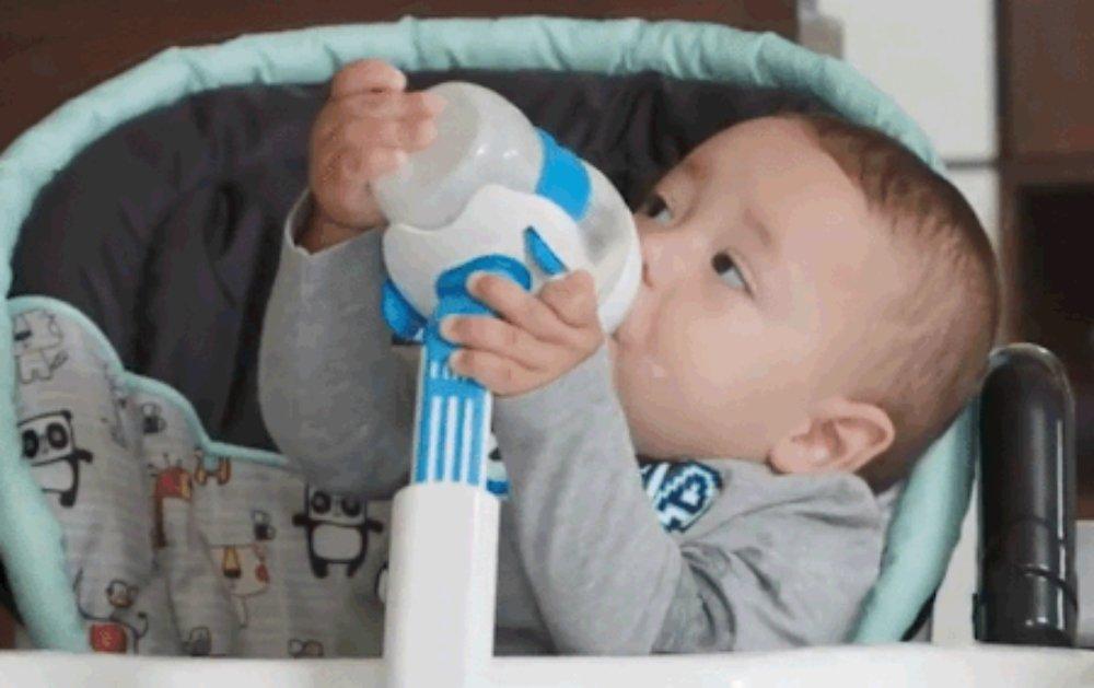 Innovative hands-free infant feeding bottle holder, a must-have baby gear for modern parents.