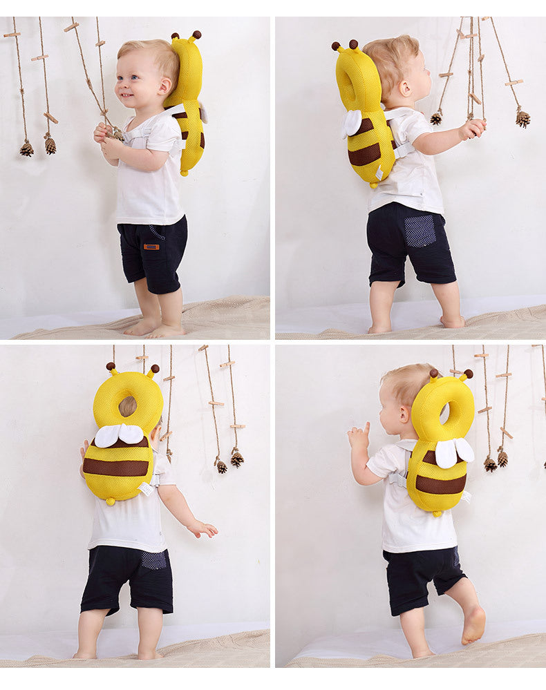 Newborn safety: cartoon head back protector cushion, provides soft protection during play.