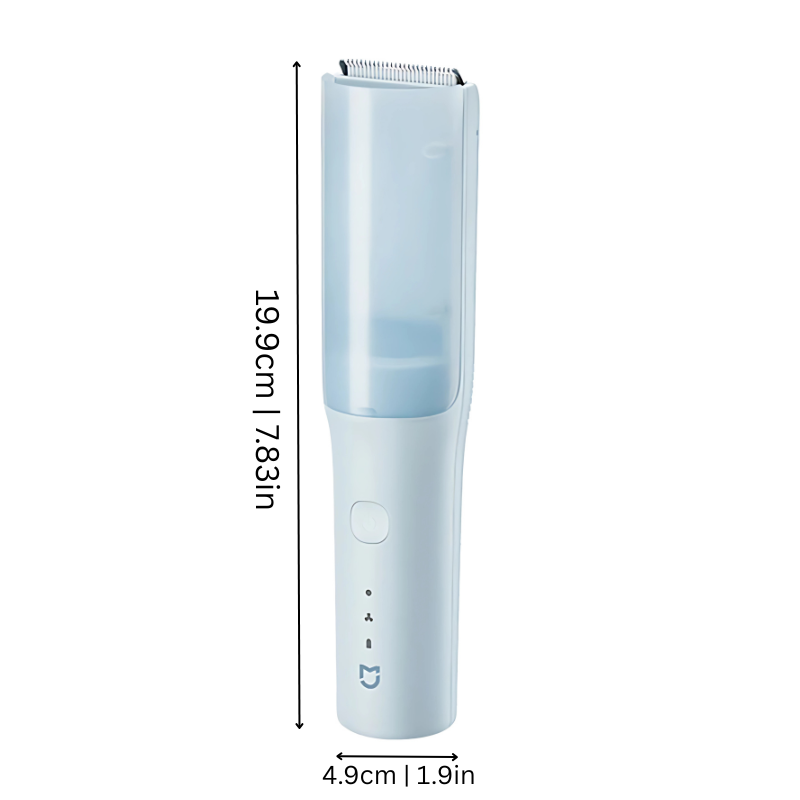 Child-safe hair clipper featuring a built-in vacuum to neatly collect trimmed hair, ideal for baby grooming.