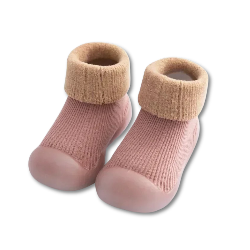 Baby knit sock shoes, light purple, flexible non-slip soles, comfortable firstwalker footwear