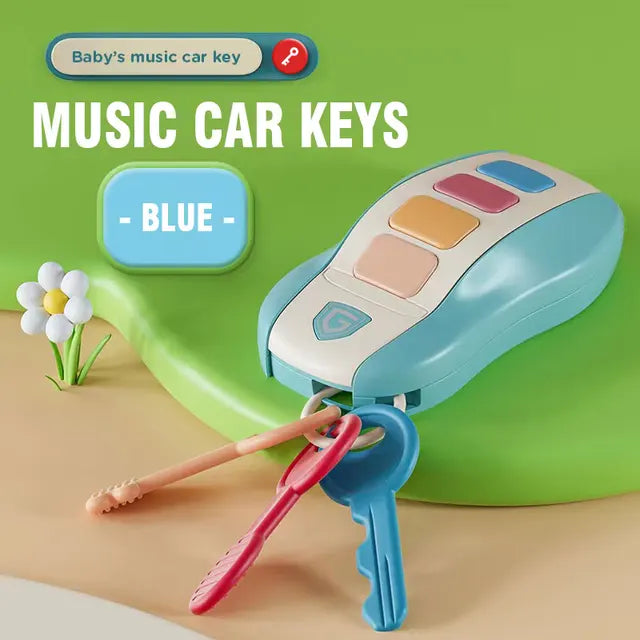 Learning musical car key toy for toddlers, with dynamic lights, fun sounds & interactive features
