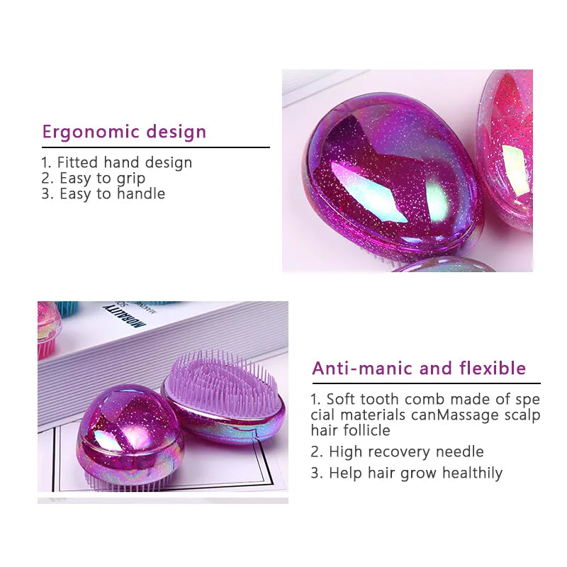 Baby's Gentle Detangling Egg Comb for Healthy Hair
