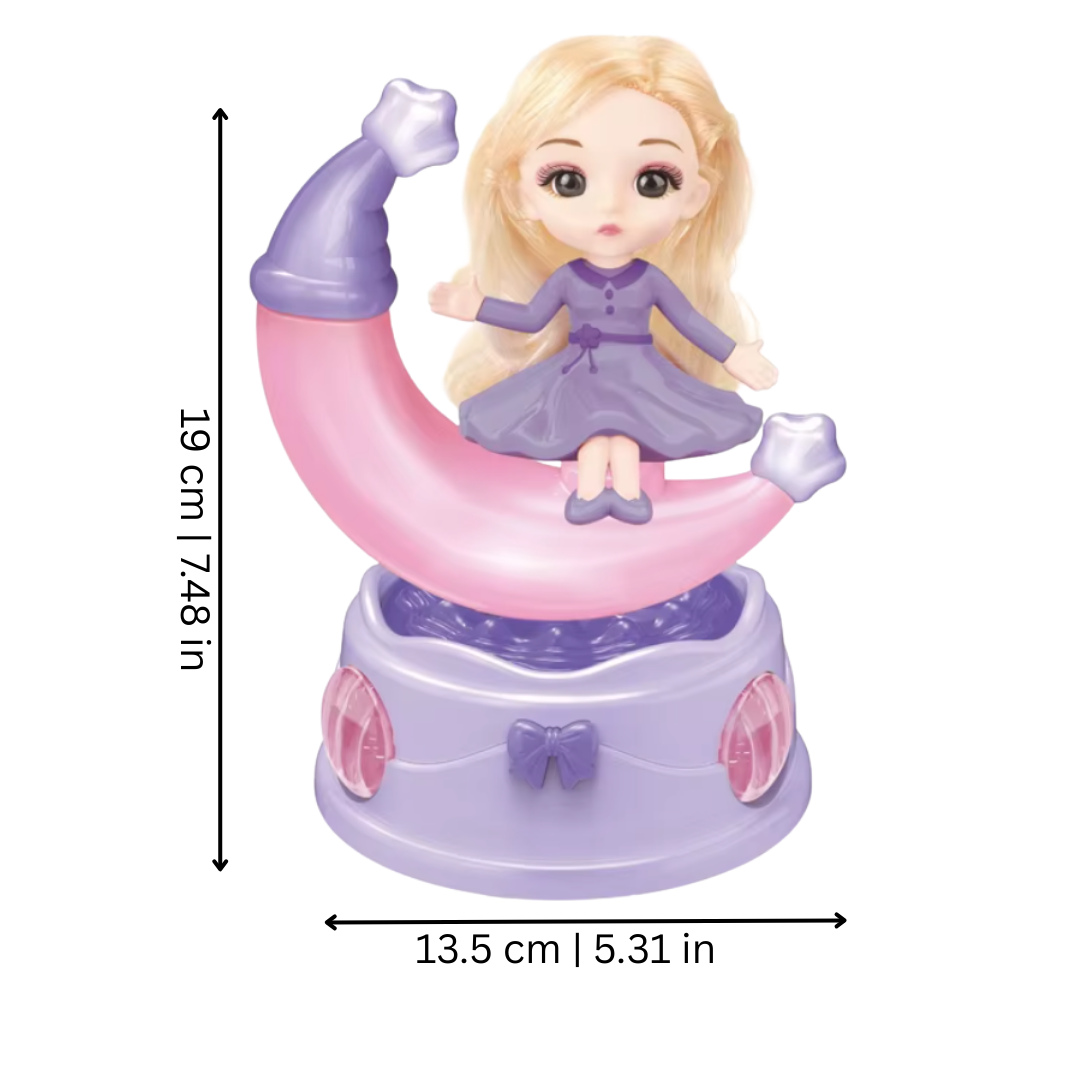 Rotating Princess Doll for newborn and baby, featuring sensory lights and music, perfect as a developmental toy