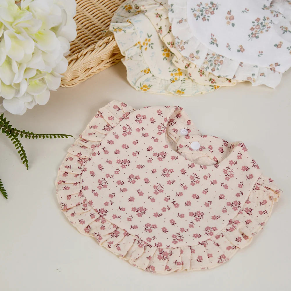 Collection of various floral print cotton bandana bibs, essential and stylish for baby