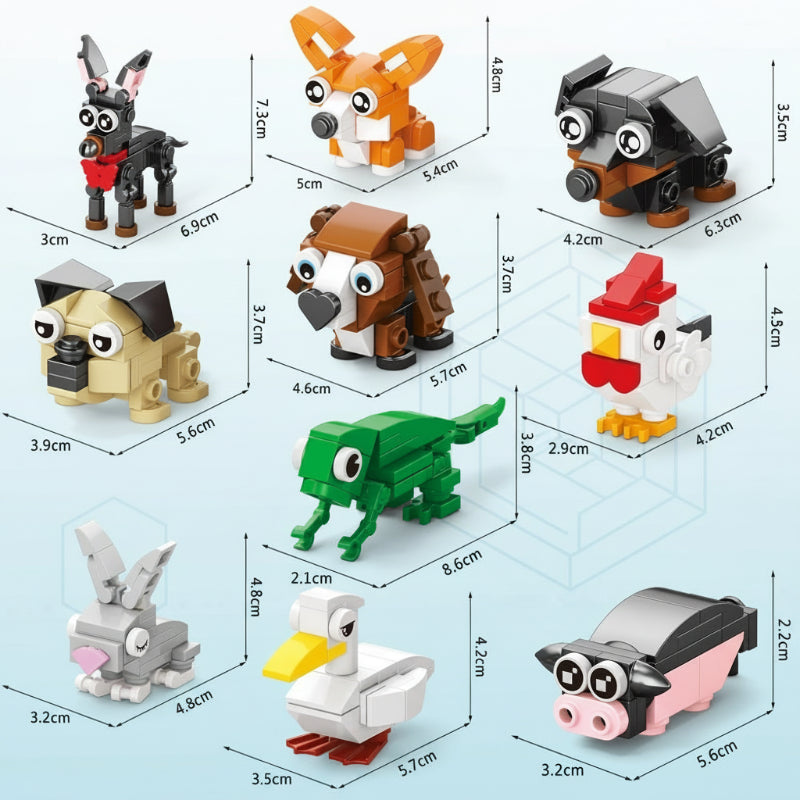 Educational building blocks kit spread out on a table, ready for hours of creative construction.