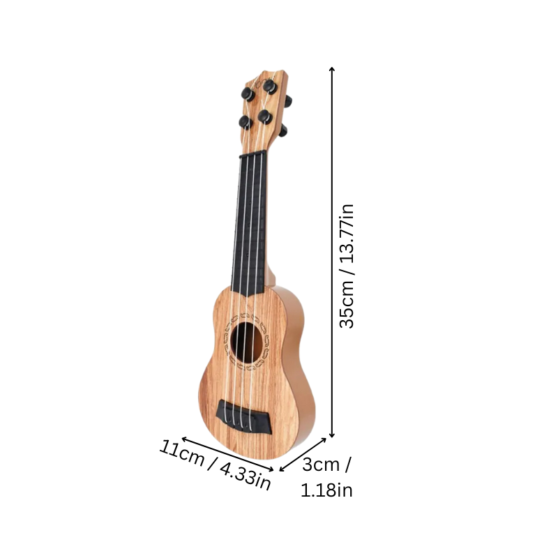 Childrens educational musical guitar toy featuring a keyboard, perfect for preschoolers