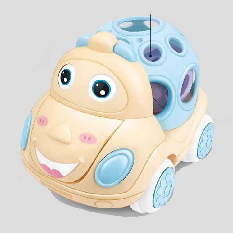 Set of different animal-themed friction cars, engaging educational toy for babies and toddlers.