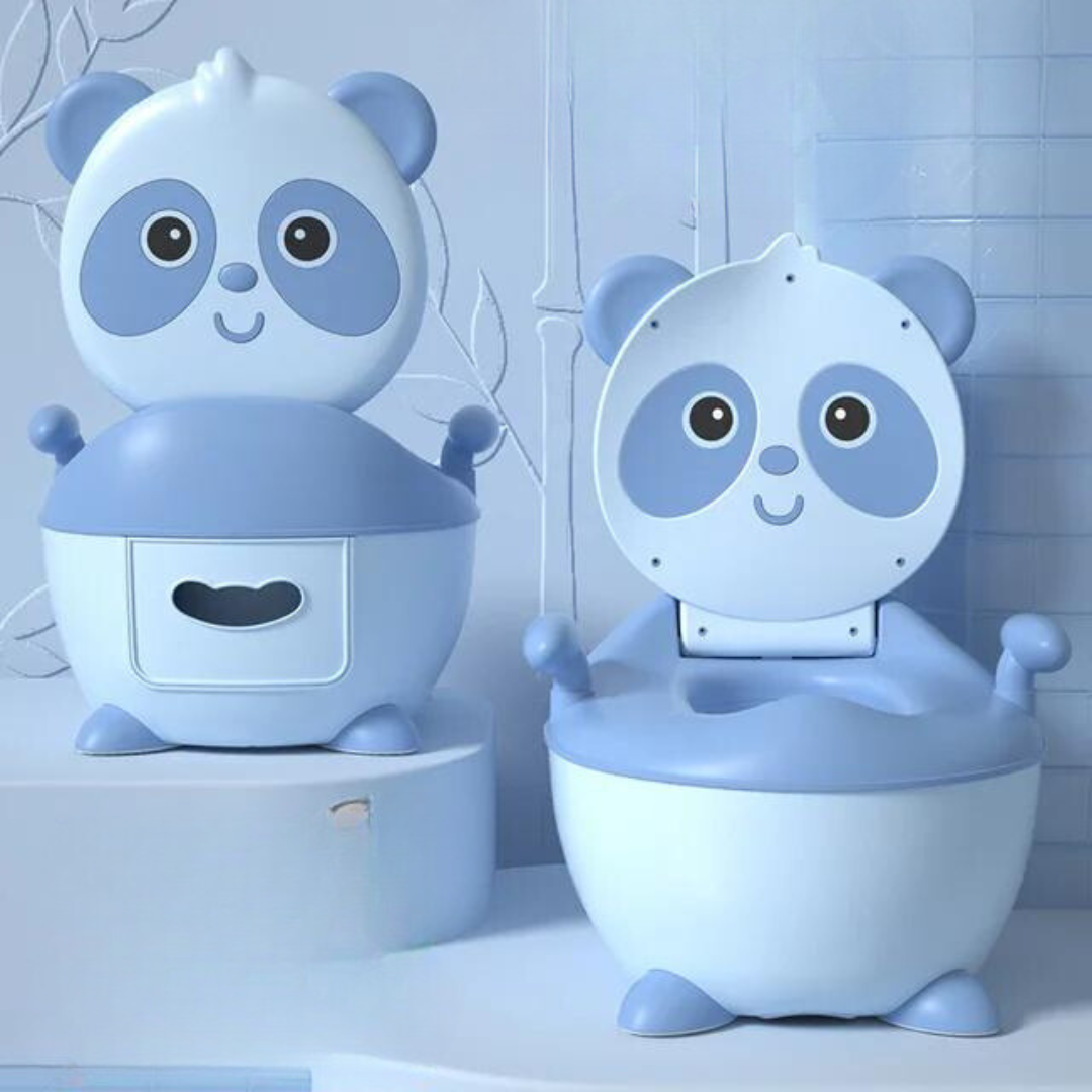 Panda potty with a smooth, easy-to-clean surface, designed for hygienic and effective potty training.