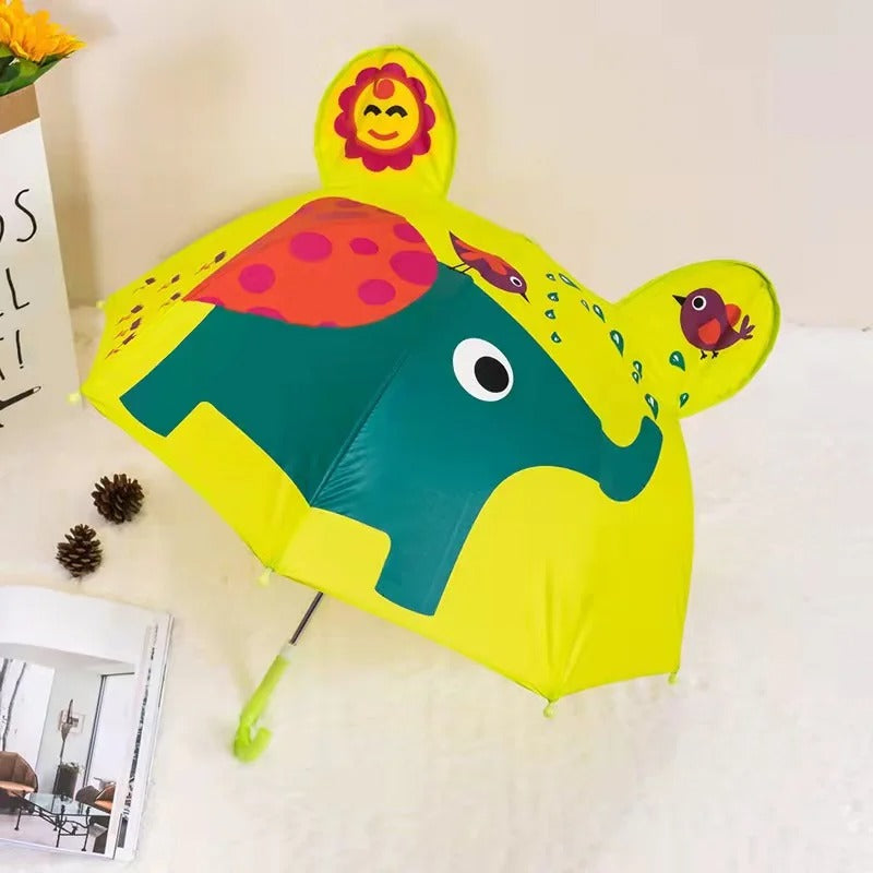 Superhero emblem kids umbrella, bold rain gear for powerful outdoor play adventures