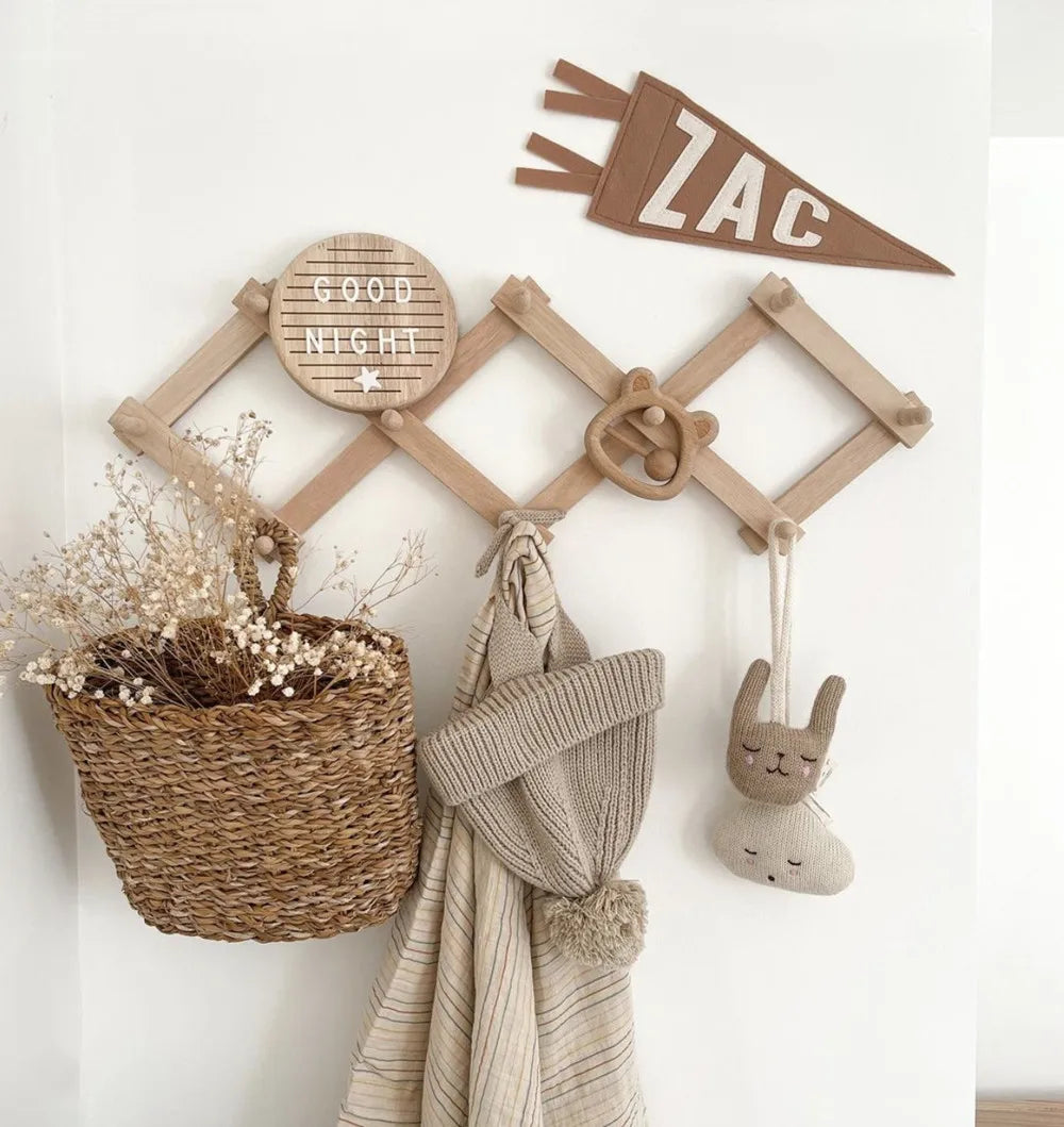 High-quality oak baby milestone board, a durable and elegant baby gift for new parents.
