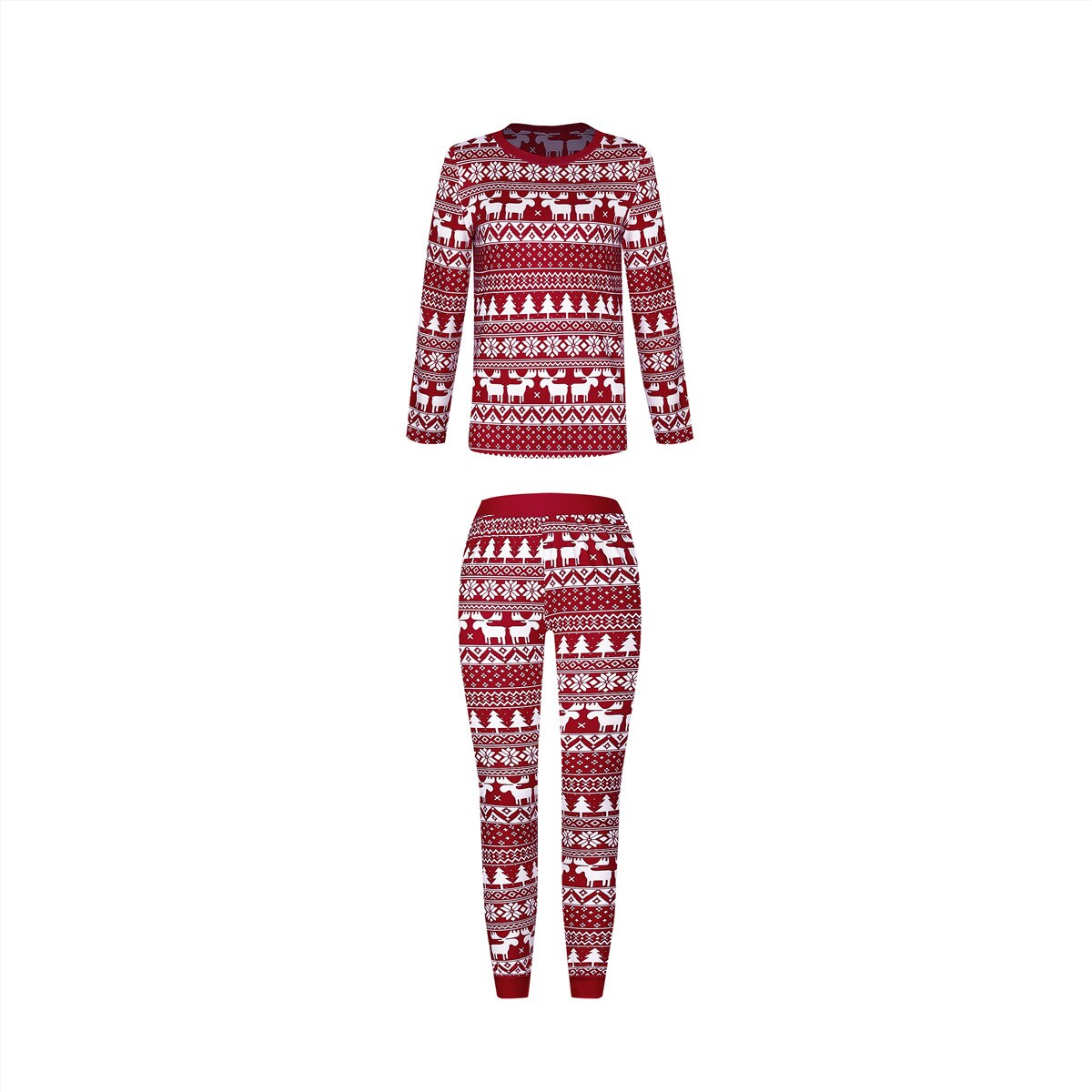 Stylish flat lay of family Christmas pajamas, red seasonal comfort wear for festive family gifts