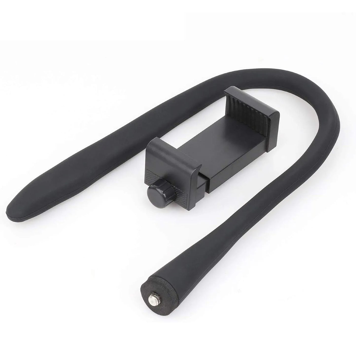 Secure universal baby monitor holder with a long flexible arm for panoramic nursery views.