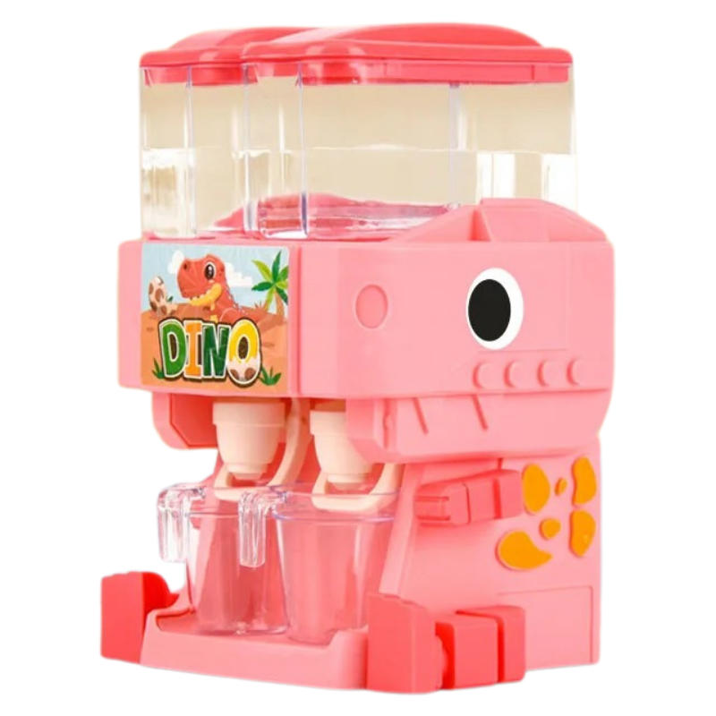 Dinosaur themed water dispenser toy, ideal for children's pretend play and educational fun.