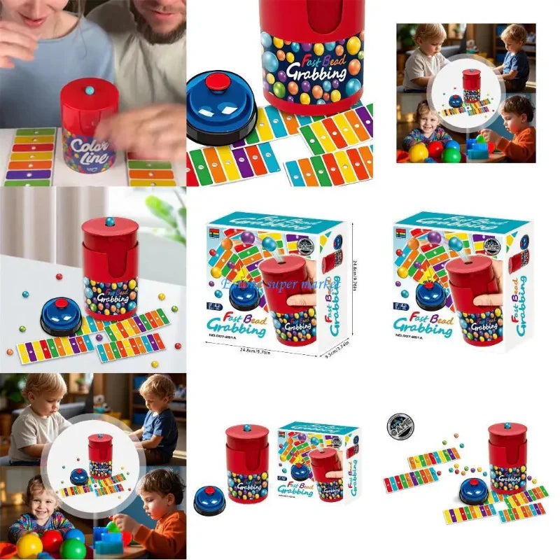 Kids focused on the Interactive Color Bingo Reaction Game, promoting quick thinking and learning