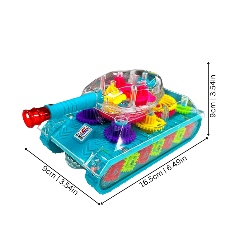 Toddler-friendly light-up tank toy, an interactive educational toy with music for kids' playtime