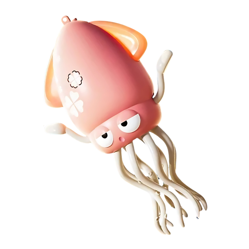 Dancing octopus toy in a child's room, making music and wiggling arms for fun