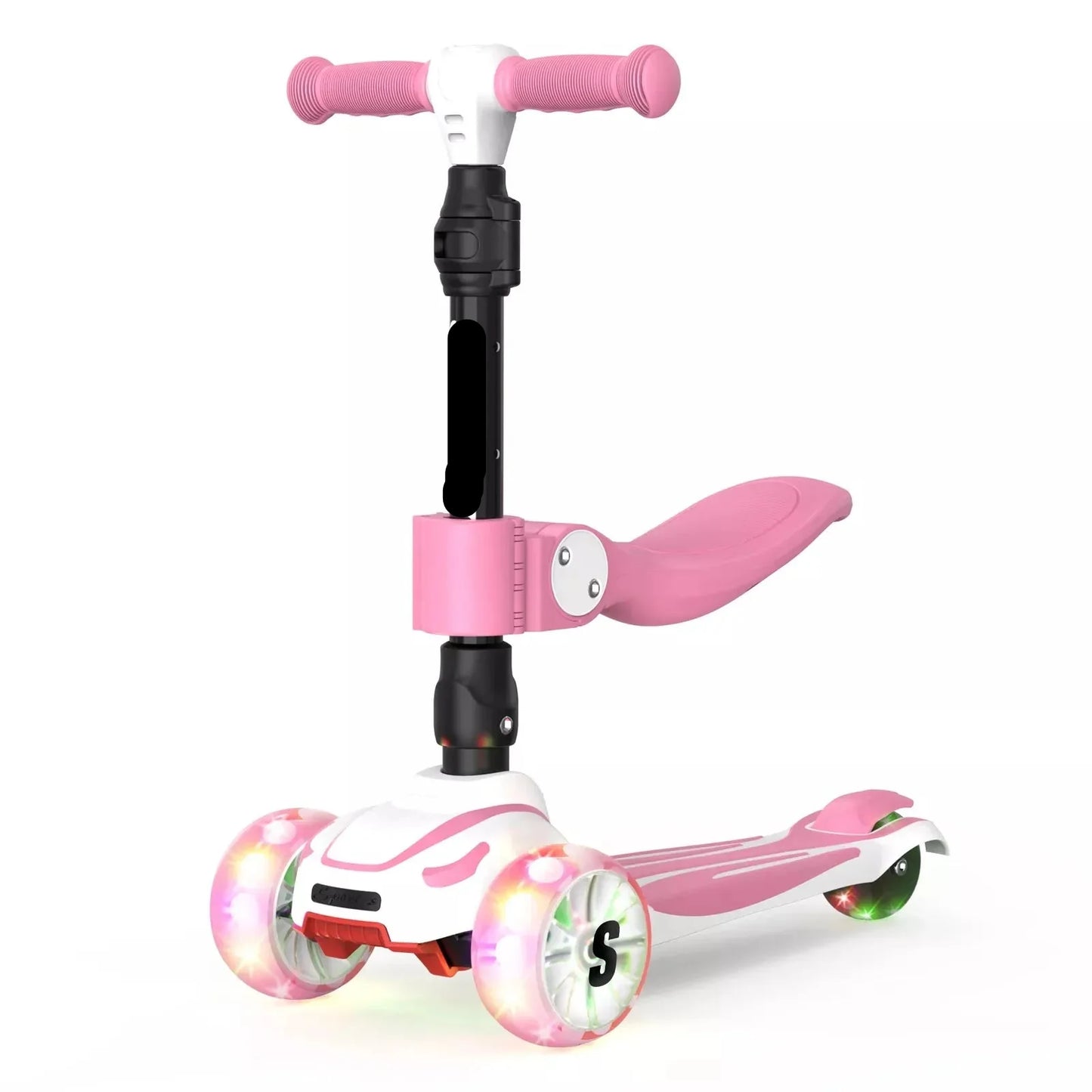 Blue kids 3-wheel scooter with bright LED wheels, perfect outdoor toy for active children