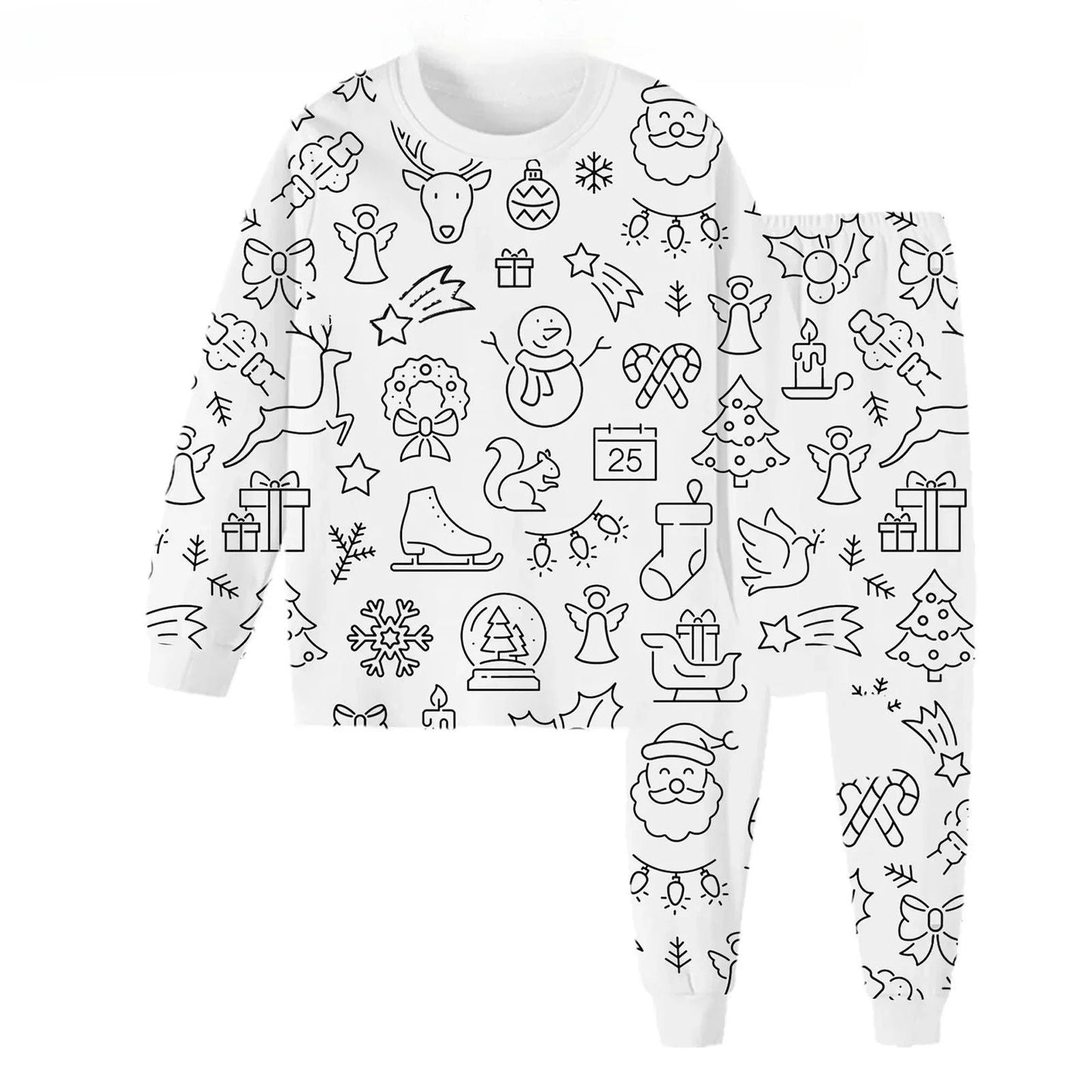 Kids DIY Coloring Pajama Set box with 'Creative Fun' slogan, ideal toddler apparel gift