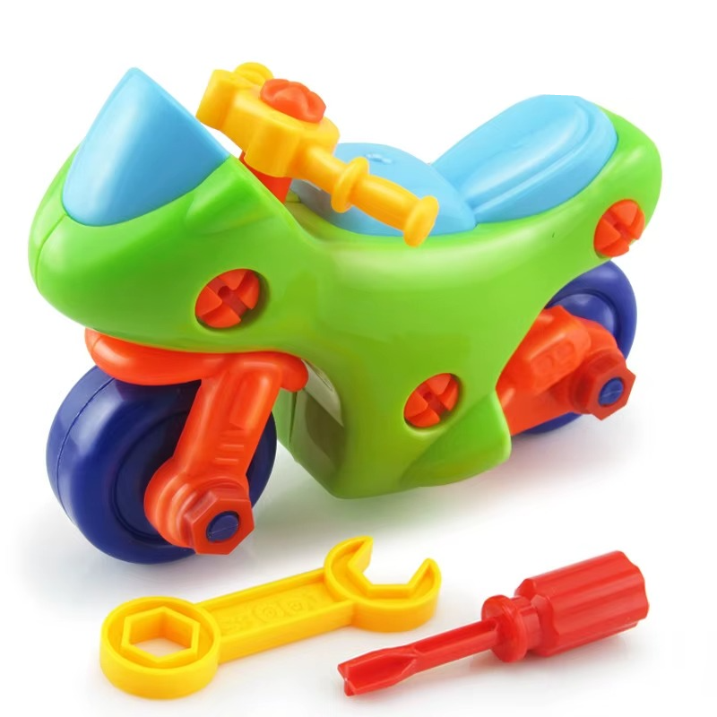 Educational Kids DIY Vehicle Toy Car Building Set box, showing diverse vehicle models like train & racing car