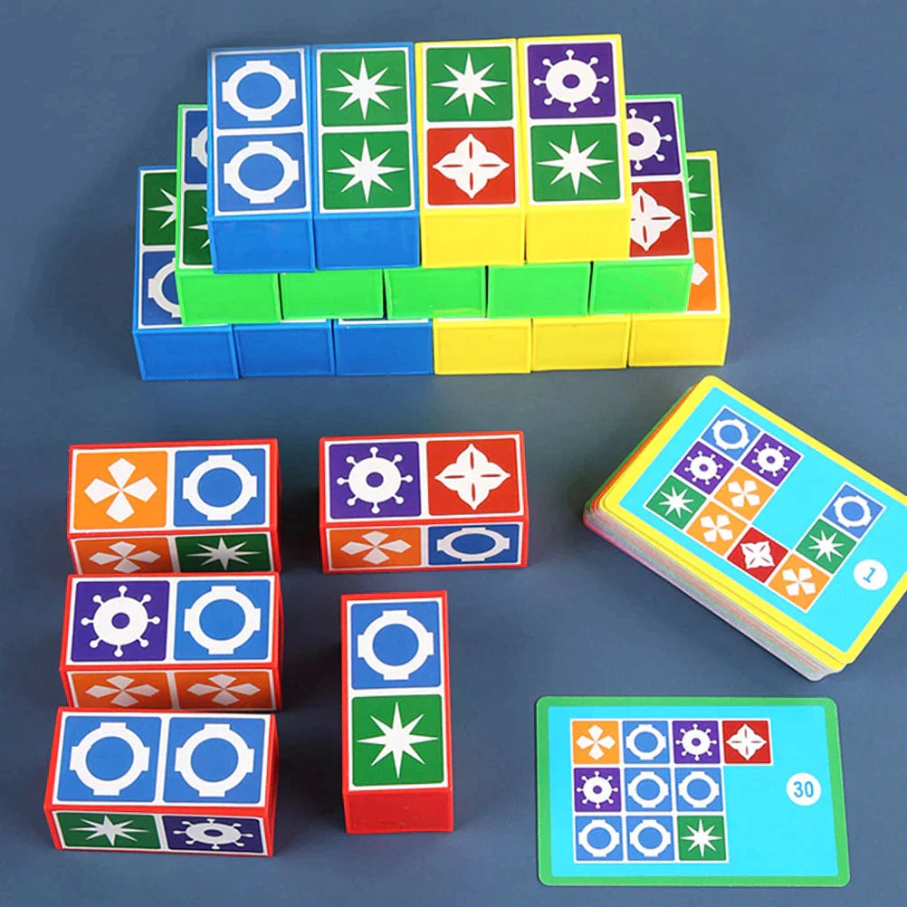 Kids' Educational Logic Puzzle Game STEM Toy, cognitive development for children, family fun block game
