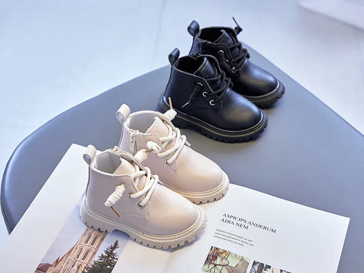 Kids' trendy winter boots, light brown, waterproof, with easy-access zipper 15
