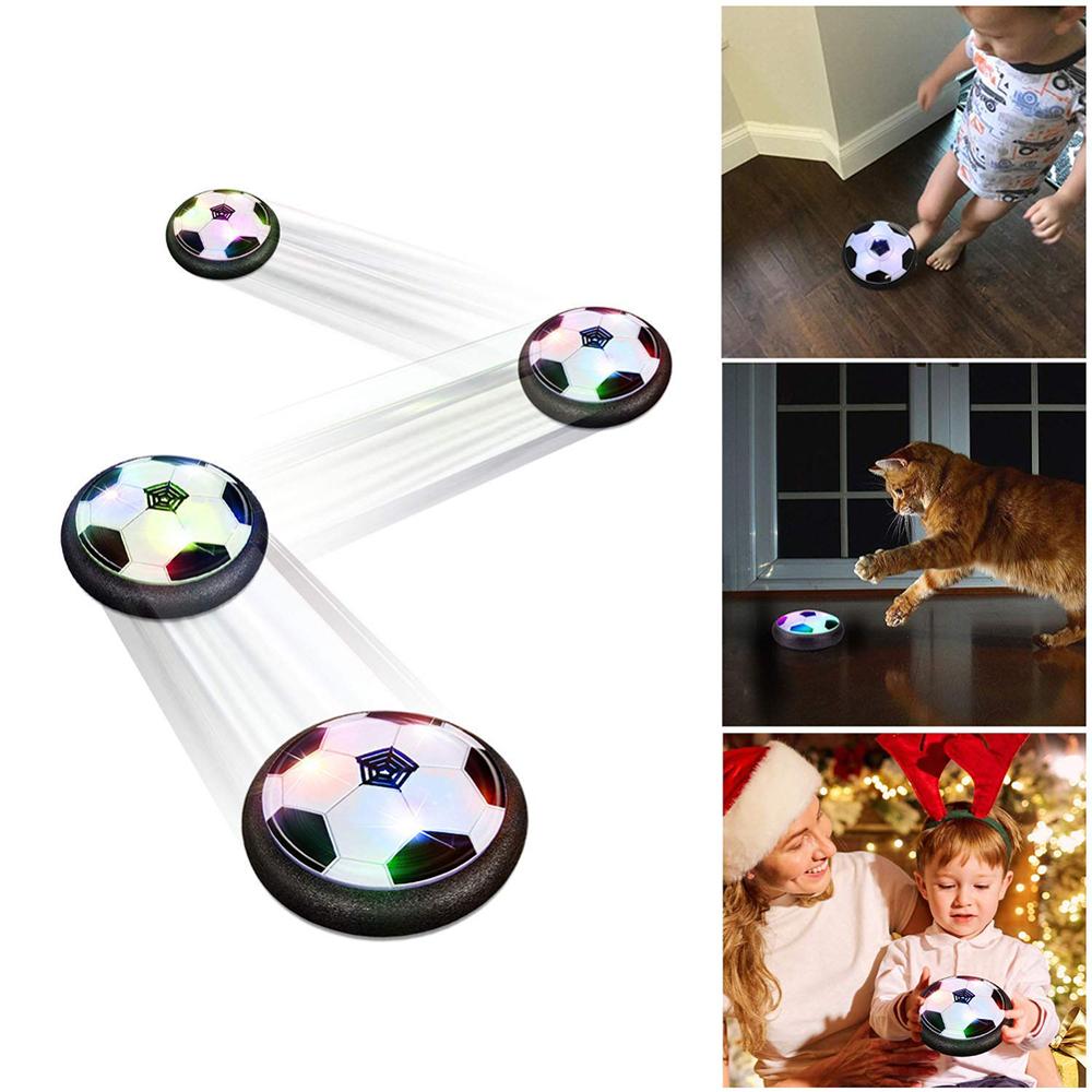 Complete Kids Indoor Air Hover Soccer Ball Game Set with disc and two mini goals, perfect for active play.