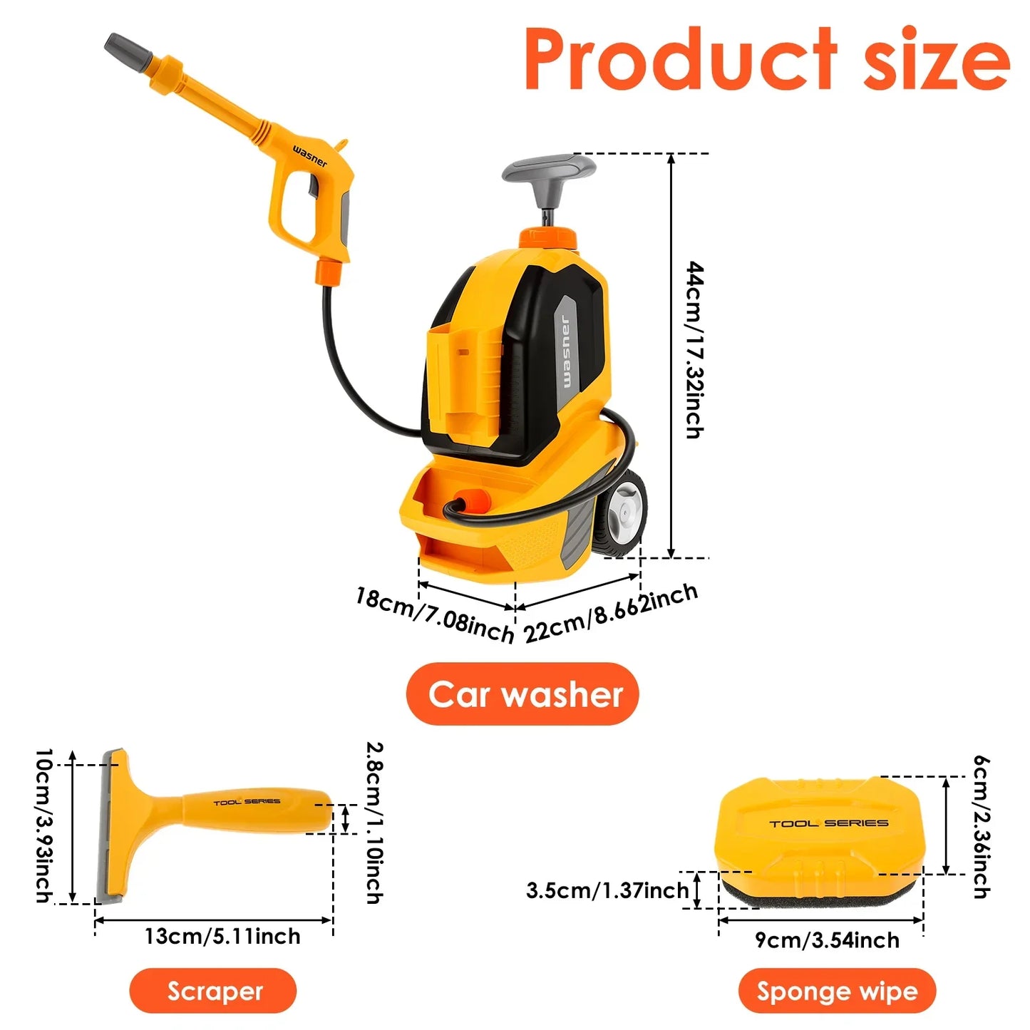 Car wash play set for kids, an engaging educational toy for outdoor water fun and learning