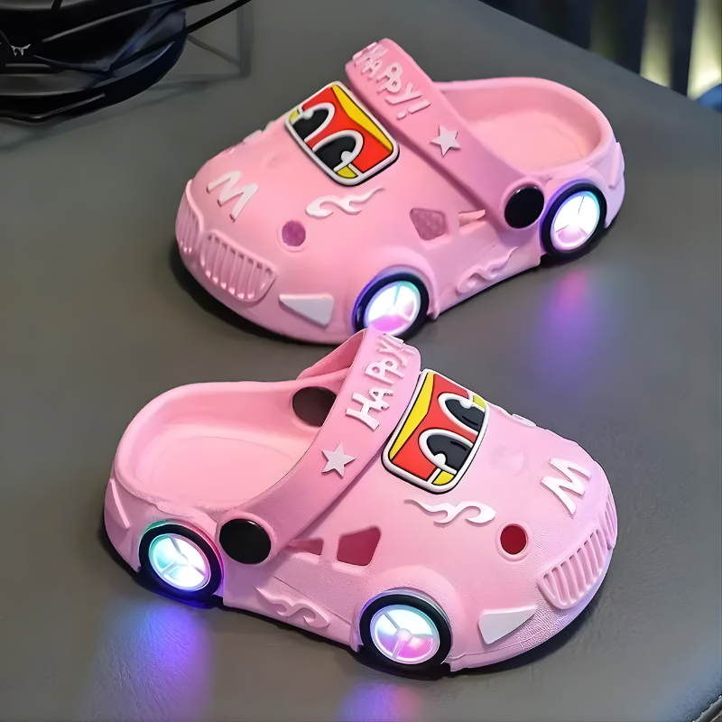 Childrens shoes: Soft, cozy, and anti-slip car slippers that light up with every playful step