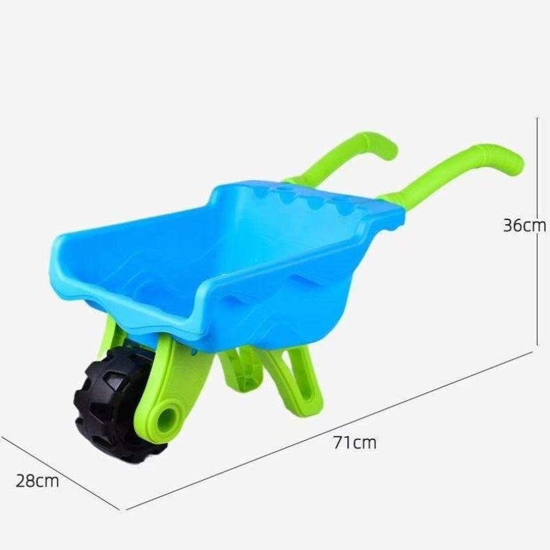 Activity toy: kids' sand & beach wheelbarrow set for outdoor creative and sensory play