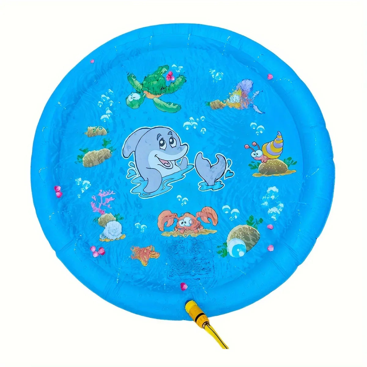 Vibrant kids' sprinkler mat, an exciting outdoor water toy for garden summer activities.