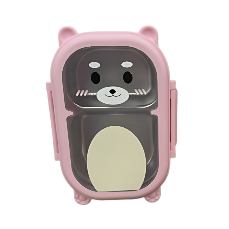 Panda themed kids' lunchbox, leak-proof and portable for school children's food and snacks.
