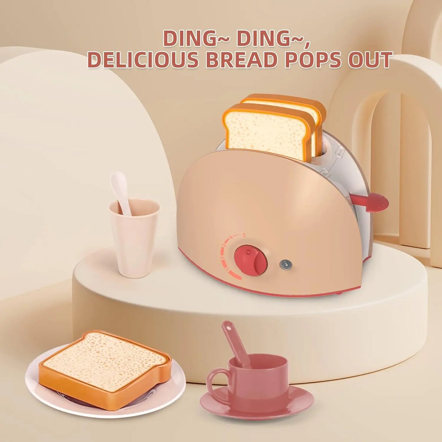 Complete Kids' Pretend Play Kitchen Appliance Set, inspiring hours of educational roleplay.