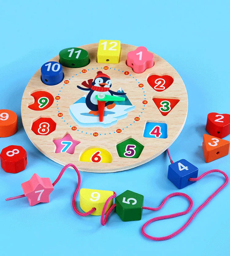 Wooden Montessori puzzle, educational toy for preschool kids, enhances fine motor skills