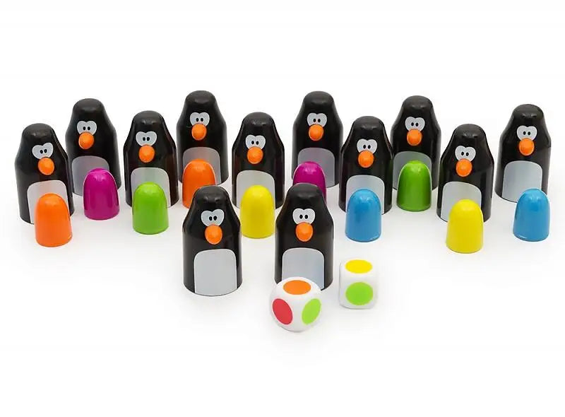 Assortment of Pengoloo penguins with hidden eggs, emphasizing the exciting memory game aspect for kids.