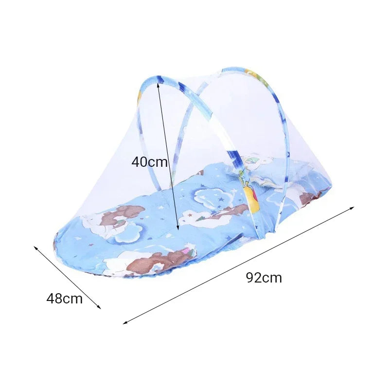 Foldable mosquito net for baby cribs, lightweight & easy to set up, essential nursery accessory for protection.