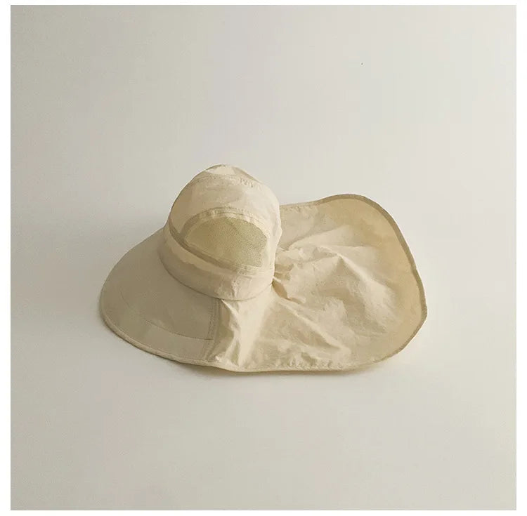 Fun and functional quick-dry cartoon kids sun hat, essential for sunny days and UV protection