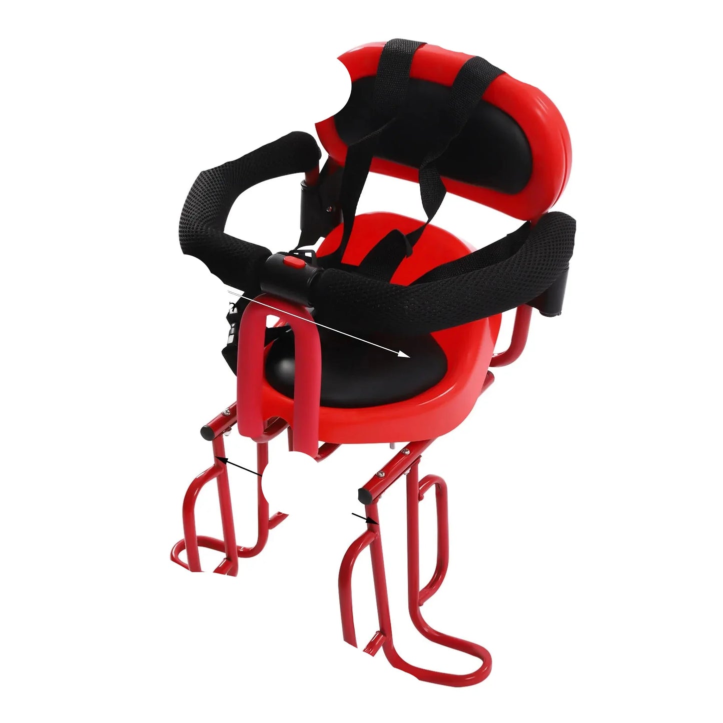 Outdoor gear for family cycling: a baby safety-focused rear mounted child bike seat with backrest and footrests.