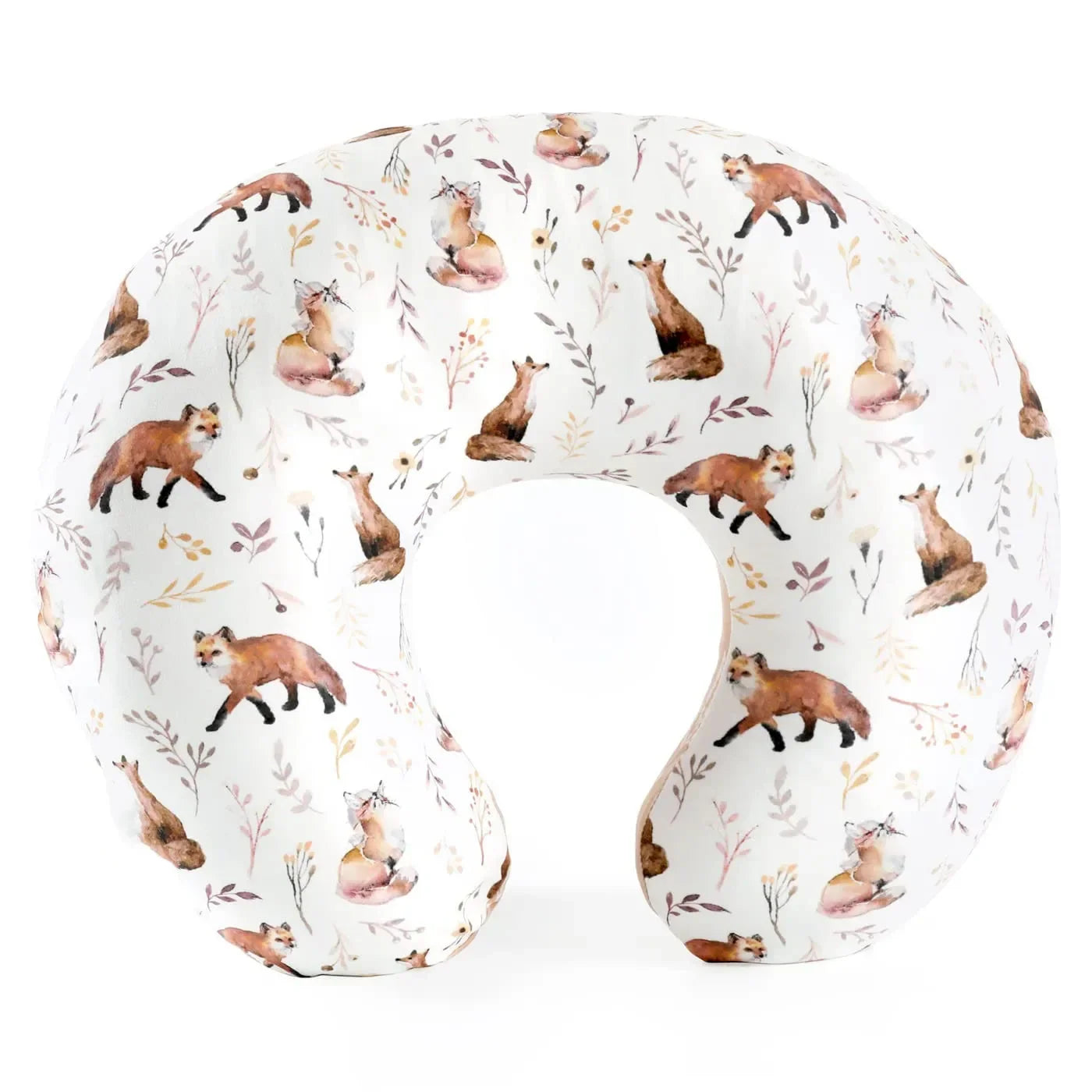 Light green breathable stretch nursing pillow cover on a modern nursing pillow