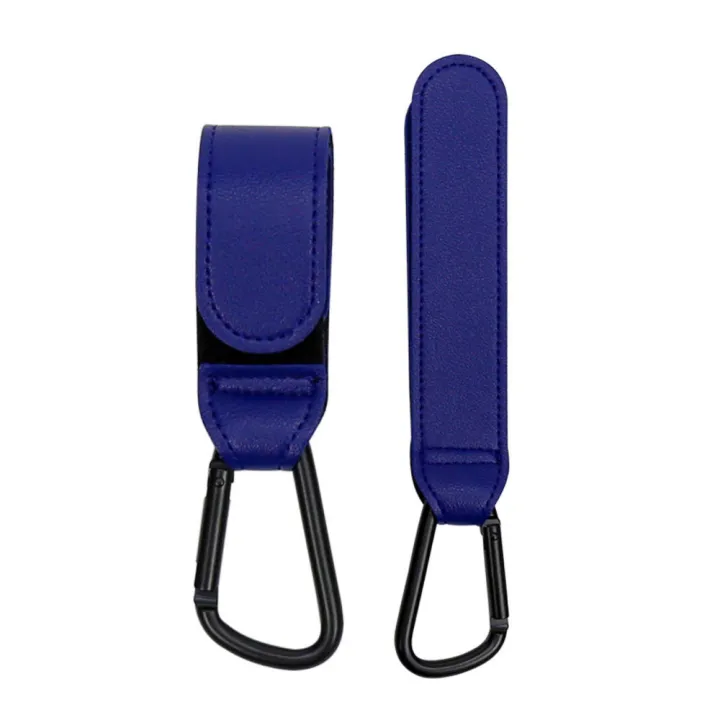 Stroller bag organizer hooks, featuring a sophisticated vegan leather design for modern parents.