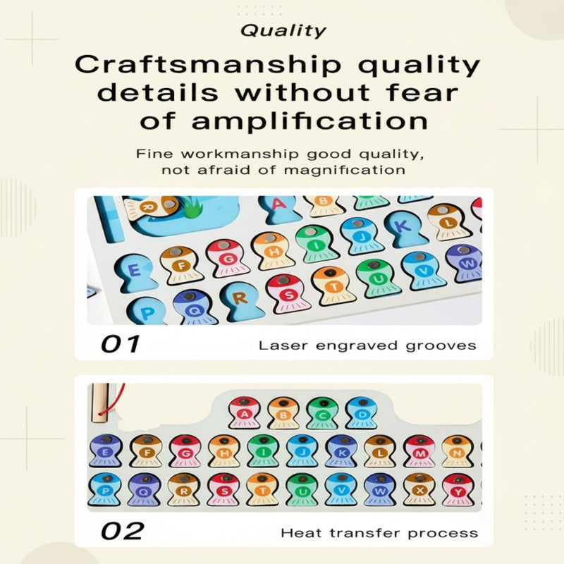 Kids learning through play with magnetic ABC fishing game, a fun way to teach letters and counting.