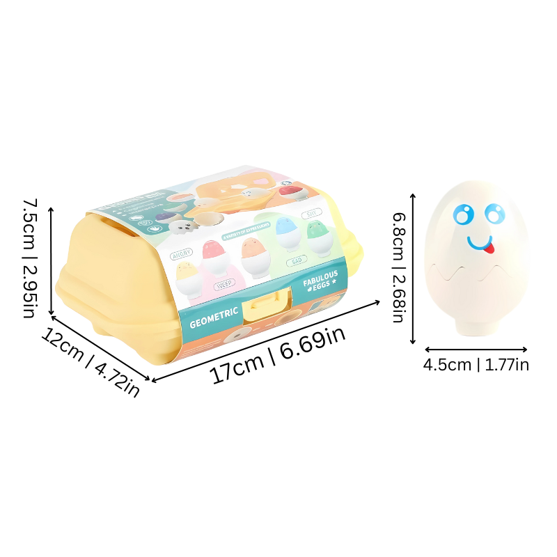 Educational preschool learning toy: Montessori Easter egg matching game for toddlers