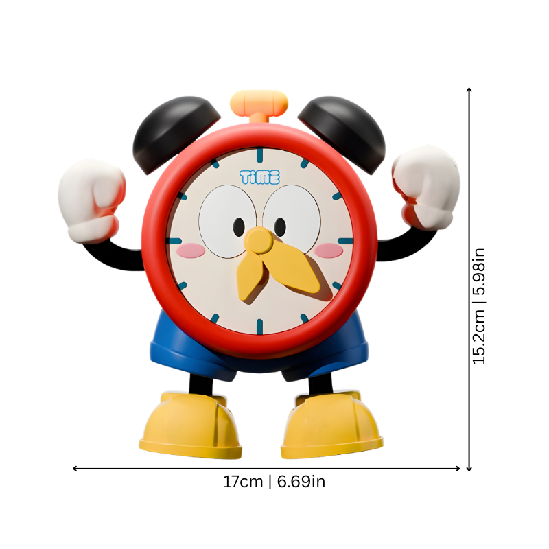Early learning musical dancing clock toy for toddlers with bright lights and educational activity