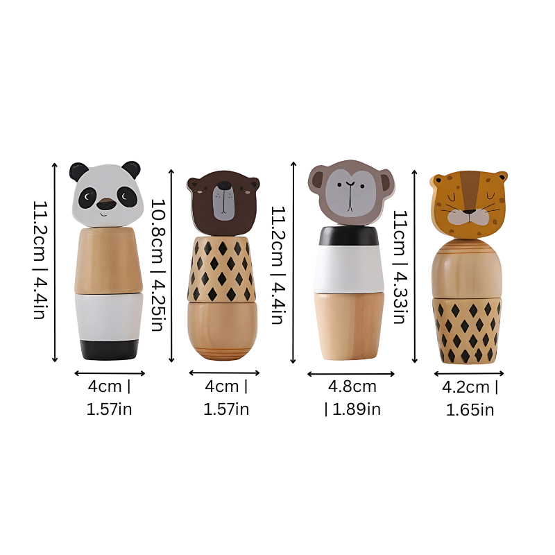 Close-up of a colorful wooden screw toy for toddlers, enhancing early learning and hand-eye coordination.