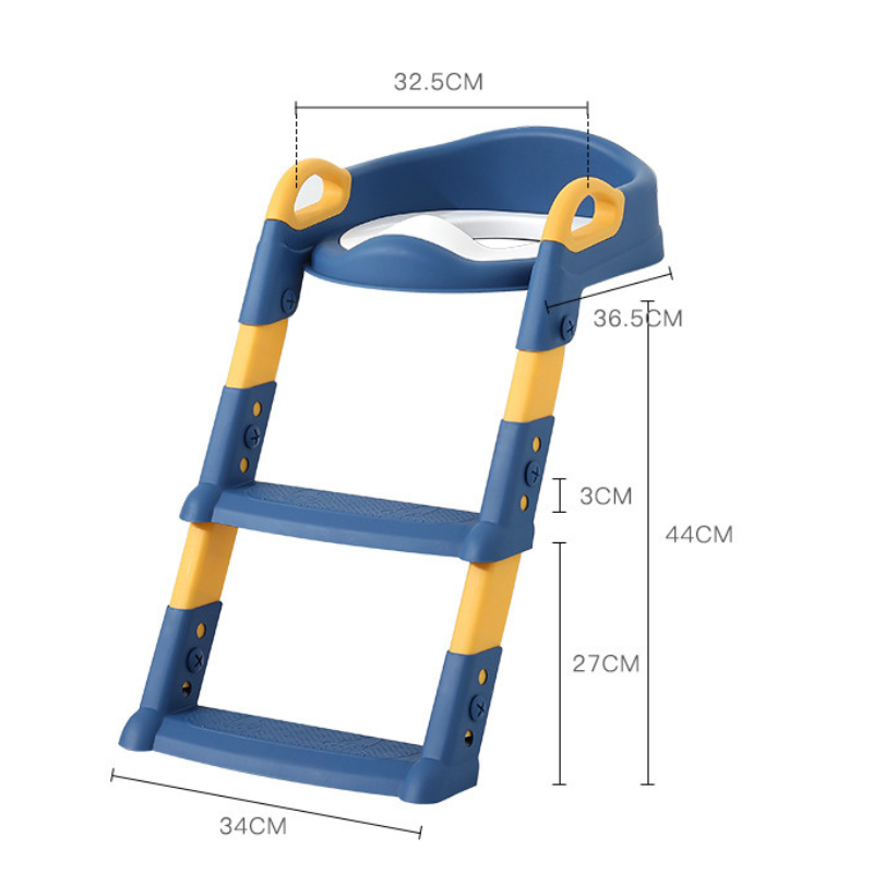 Portable potty training seat for toddlers in blue and pink, a convenient babycare solution with steps.