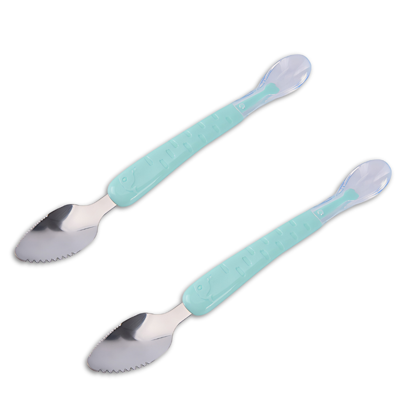 Toddler feeding spoon set, encouraging fine motor skills, ideal for baby-led weaning