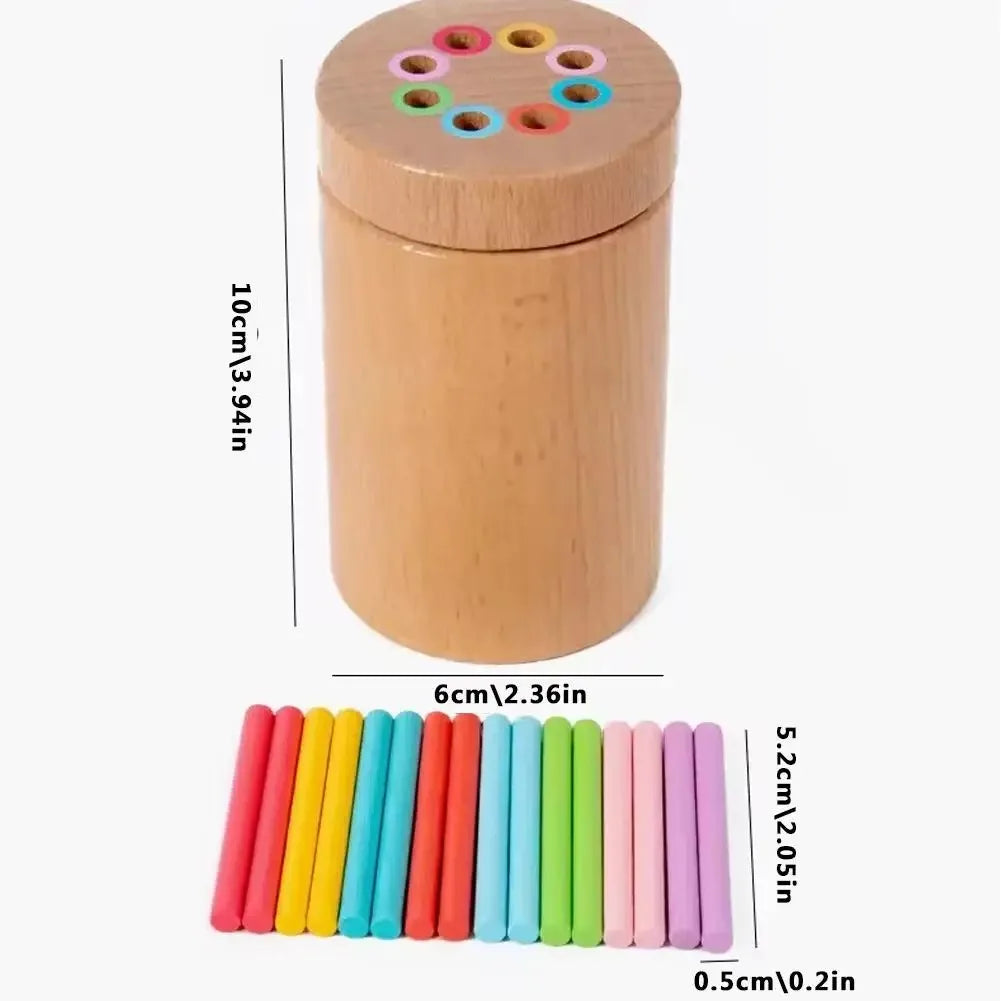 Toddler color matching game, high-quality wooden pieces, ideal for early childhood education