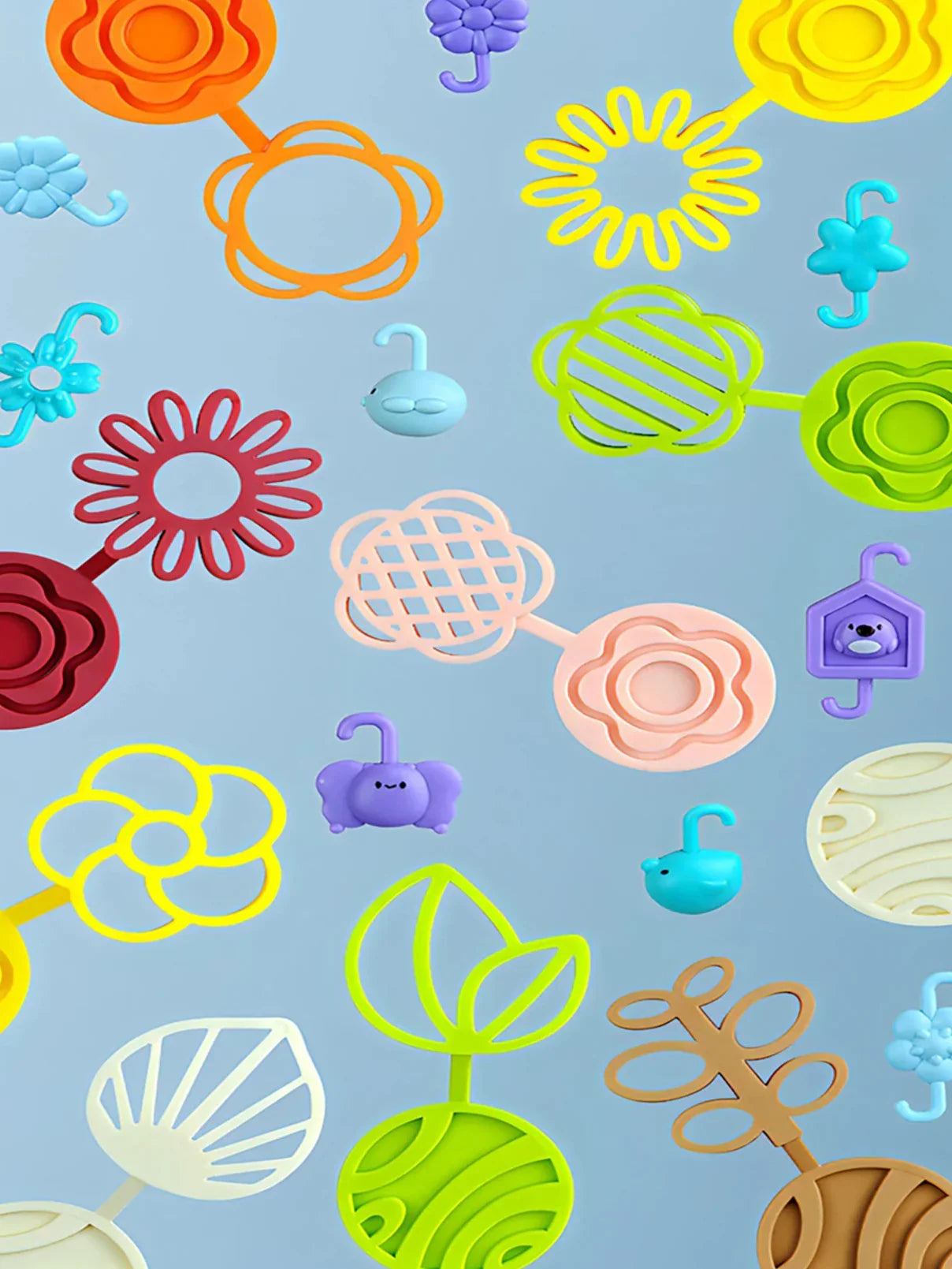 Complete set of rainbow stacking tree blocks, a versatile STEM learning toy for kids' balance and imaginative play.